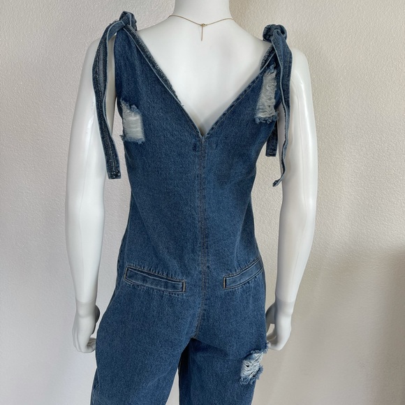 Pretty Little Things 8 denim Jumpsuit Romper - Picture 6 of 12